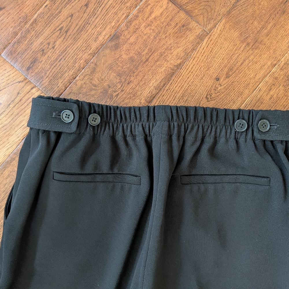 EUC Ladies Theory Black Slacks Pants Elastic Adjustable Waist Size 4 - Picture 3 of 6